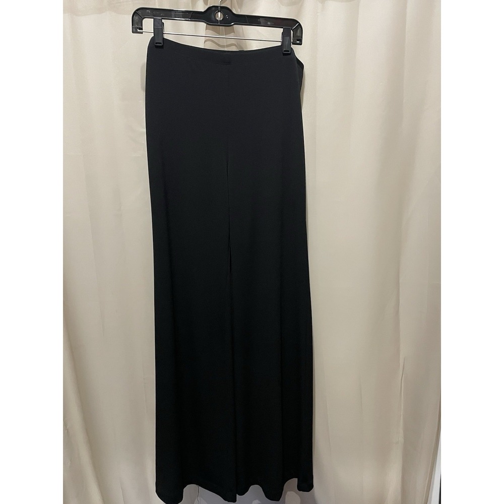 Karen Kane Lyocell Wide Leg Ankle Pant Women's Size Large Black